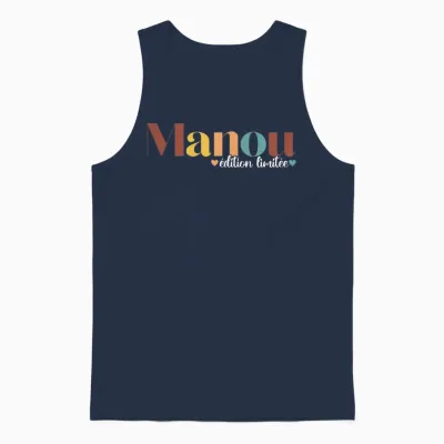 Cadeau Manou Fête Des Mères Maman Mamie Unisex Tank Top - Navy