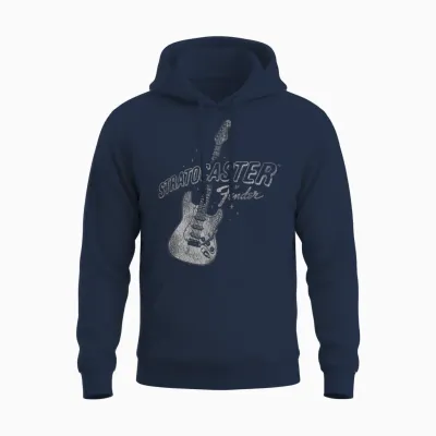Fender Stratocaster Sparkling Guitar Vintage Unisex Hoodie - Navy