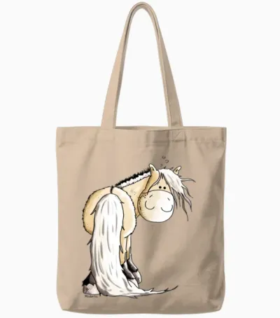 Funny Norwegian Fjord Horse Tote Bags - Natural