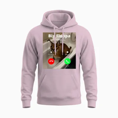 Lustiger Big Floppa Mein Geliebter Big Floppa Ruft Meme Cat Unisex Hoodie - Light Pink