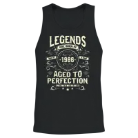 Retro '86: Timeless Birthday Gift Unisex Tank Top - Black – 2