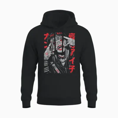 Harajuku Streetwear Cyberpunk Aesthetic Techwear Anime Manga T-Shirt, Black Unisex Hoodie - Black