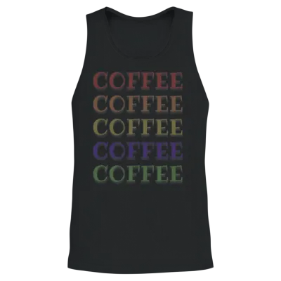 Retro Coffee Unisex Tank Top - Black