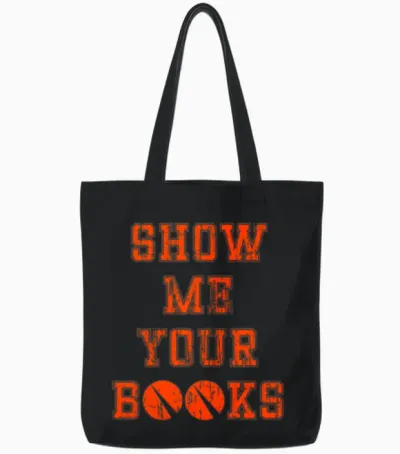 Show Me Your Books Tote Bags - Black