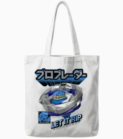 Beyblade X Pro Blader Jaxon Let It Rip Tote Bags - White