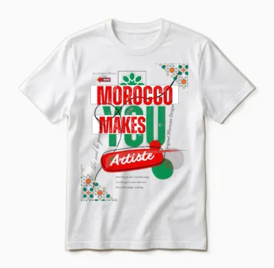 Morocco Makes You Artiste Unisex T-Shirt - White