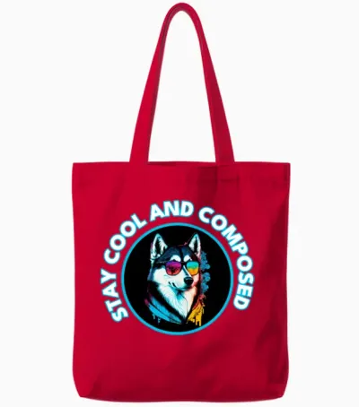 Cool Dog Tote Bags - Red