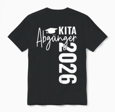 Kita Abgänger 2026 Schulkind Einschulung Schulanfang Schule Unisex T-Shirt - Black
