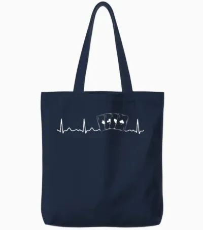 Poker Tote Bags - Navy