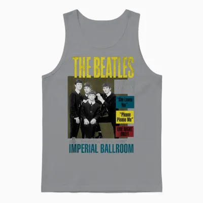 Offizielles the Beatles Imperial Ballroom Rock N Roll Band Unisex Tank Top - Sport Grey
