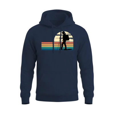 Hiking Female Hiker Colorful Unisex Hoodie - Navy
