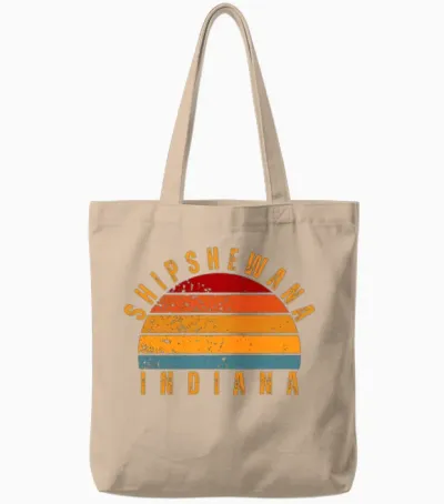 Shipshewana Indiana Vintage Retro Tote Bags - Natural