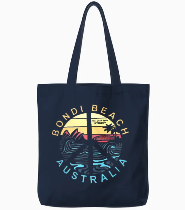 Bondi Beach Australia Summer & Tote Bags in Navy