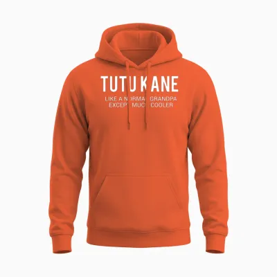 Tutu Kane Grandpa in Hawaiian Funny Unisex Hoodie - Orange