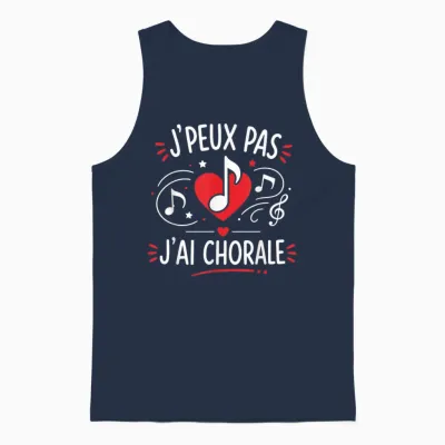 Humour Chanteur De Choeur Chant Je Peux Pas J'ai Chorale Unisex Tank Top - Navy