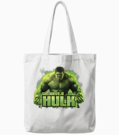 Marvel Infinity War We Have a Hulk Grafik-T-Shirt Tote Bags - White