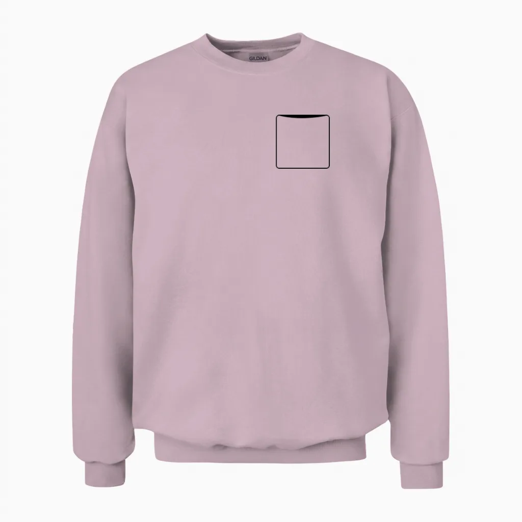 Shirt Pocket Unisex Sweatshirt in Light Pink