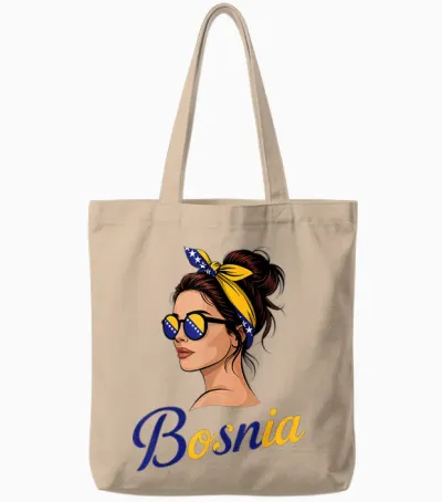 Bosnien Und Herzegowina Flagge Bosnische Wurzeln Tote Bags - Natural