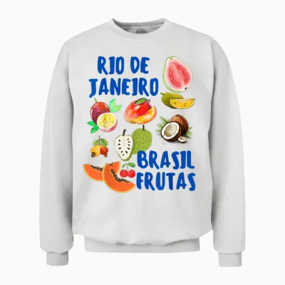 Rio De Janeiro Brasilien Frutas Bauernmarkt Sommer Unisex Sweatshirt - White