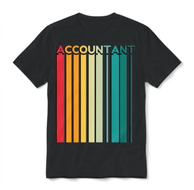 Accountant Retro Unisex T-Shirt - Black