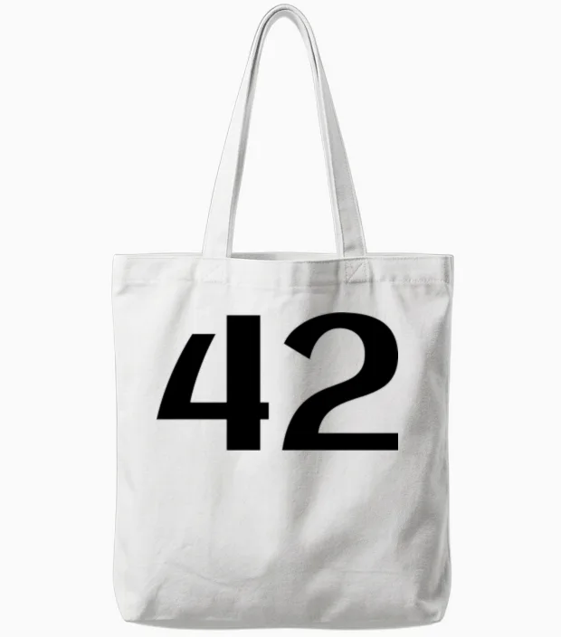 42: the Answer Tote Bags in White