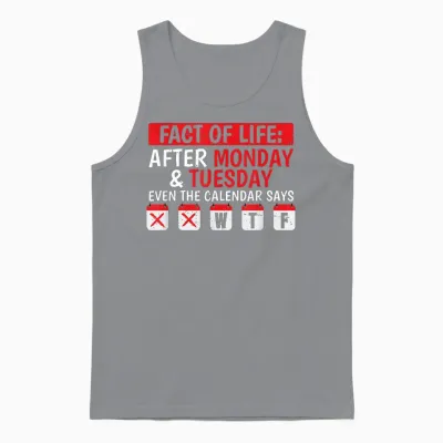 Funny Fact of Life After Monday and Marday It's Wtf Unisex Tank Top - Sport Grey
