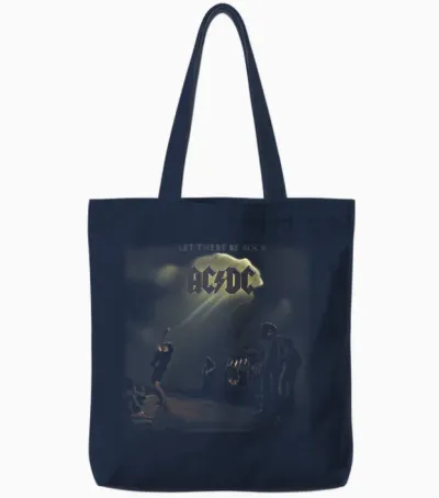 Ac/dc - Let There Be Rock Internationales Cover Tote Bags - Navy
