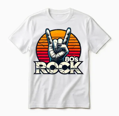 80s Vintage Rock Headbands 80s Costume Retro 80s T-Shirt, Black, S Unisex T-Shirt - White