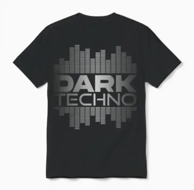 Dark Techno Rainbow Spectrum Hard Dark Acid Unisex T-Shirt - Black