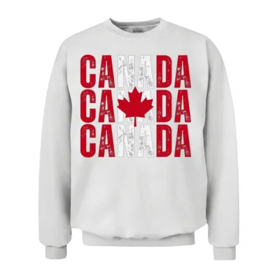 Canada Flag, Canadian Pride Unisex Sweatshirt - White