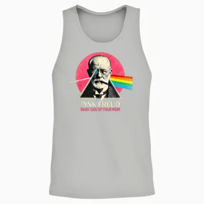 Franc Freud Dark Side of Your Mom Psychology Unisex Tank Top - Ash