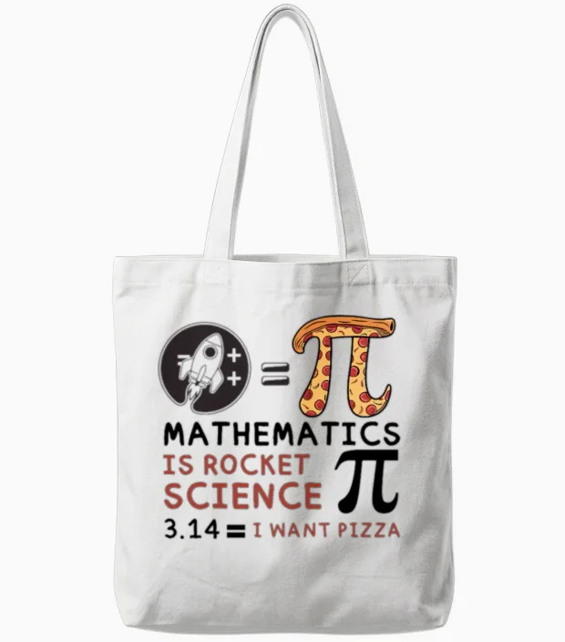 Funny Math Joke Memes & Humor Tote Bags in White