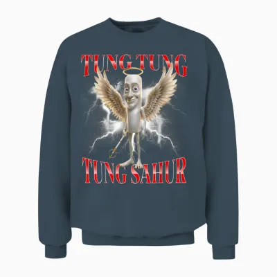 Tung Tung Sahur Unisex Sweatshirt - Dark Heather