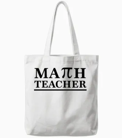 Math Teacher Pi Tote Bags - White