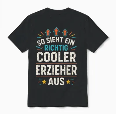 So Sieht Ein Richtig Cooler Erzieher Aus Unisex T-Shirt - Black