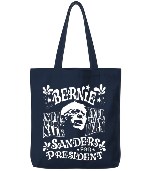 Bernie Sanders Tote Bags - Navy