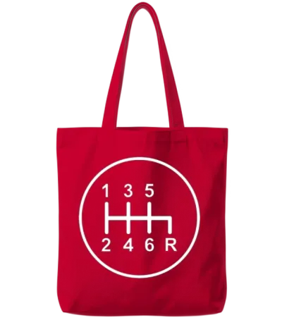 Speed Manual Transmission 6-Speed Gear Stick Tote Bags - Red