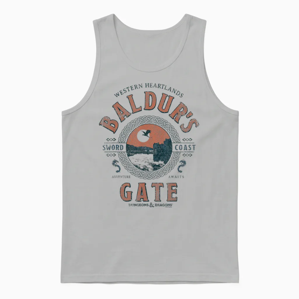 Dungeons & Dragons Adventure Awaits at Baldur's Gate Unisex Tank Top in Ash