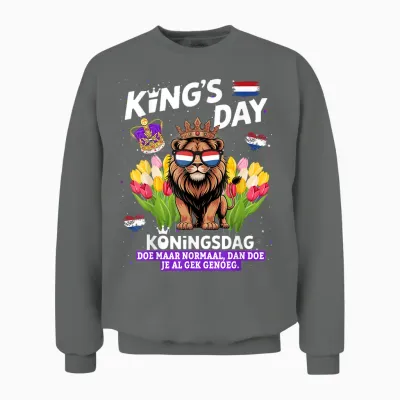 Königstag Nederland Flagge Outfit Idee Für Kinder & Koningsdag Unisex Sweatshirt - Graphite Heather