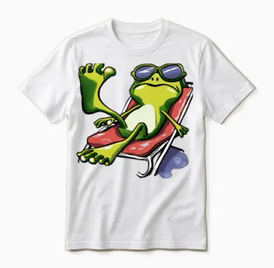 Cool Frog with Sunglasses Chillin Unisex T-Shirt - White
