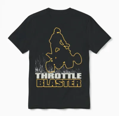 Atv Quad Throttle Blaster Unisex T-Shirt - Black