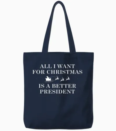 Christmas President Tote Bags - Navy