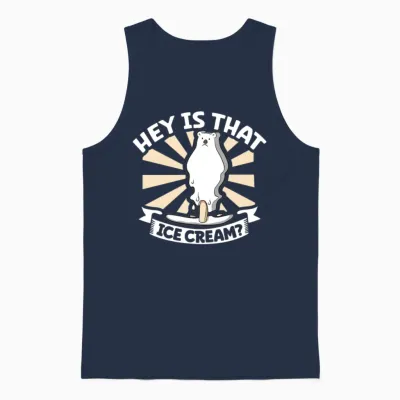 Polar Bear Global Warming Artic Seal Hunting Ursus Unisex Tank Top - Navy