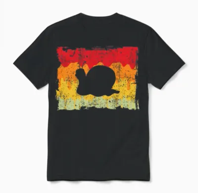 Snail Retro Unisex T-Shirt - Black