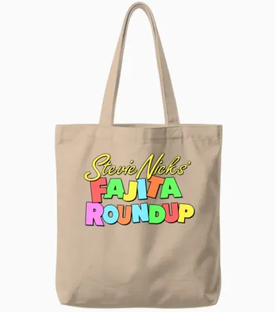 Stevie Nicks Fajita Roundup Logo Only Snl by Kelly Tote Bags - Natural