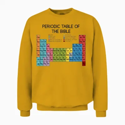 Christian Gift - Bible 66 Books Unisex Sweatshirt - Gold