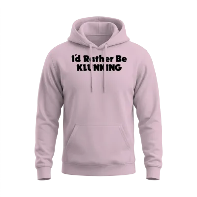 I'd Rather Be Klunking Unisex Hoodie - Light Pink