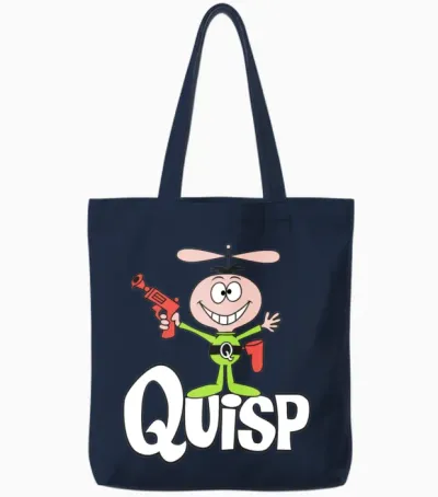 Quisp (original Logo) Tote Bags - Navy