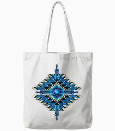 Native Sunburst 31 Tote Bags - White