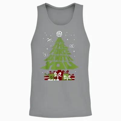 Star Wars May the Force Be with You Christmas Tree Unisex Tank Top - Sport Grey